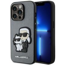 Karl Lagerfeld Saffiano Karl & Choupette case for iPhone 14 Pro 6 - silver