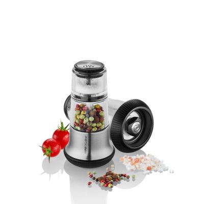 X-PLOSION® Silver Pepper Mill with Salt Shaker