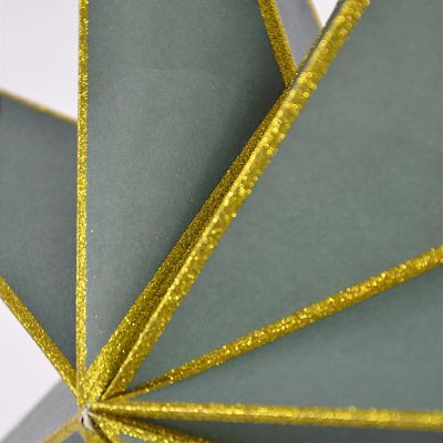 4. GREEN PAPER STAR DECORATION 60 CM SASKA GIFT & DECOR