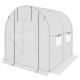 22. GREENHOUSE GARDEN TUNNEL 200x200x200CM PE STRUCTURE WHITE STEEL