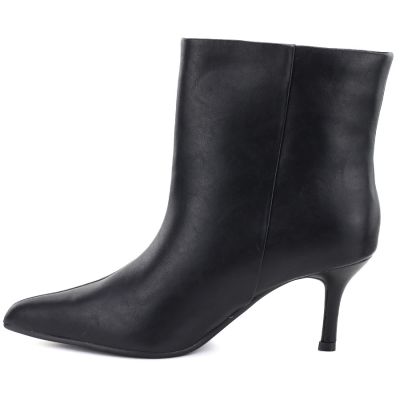 3. Women's leather ankle boots with low heels, black Big Star UU274492