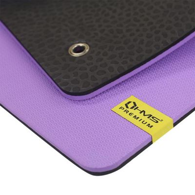 2. HMS Premium MFK01 Violet Black Club Fitness Mat with Holes