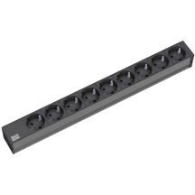 Bachmann 9x Schuko, 2m splitter 9 x network socket Black