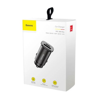 5. Baseus Square PPS smart car charger with USB Quick Charge 4.0 QC 4.0 and USB-C PD 3.0 SCP ports black (CCALL-AS01)