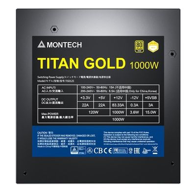 7. Montech Titan 1000 - 1000W computer power supply
