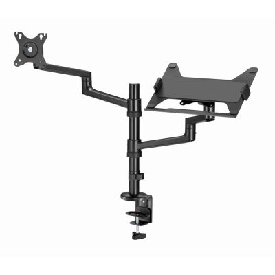 17. GEMBIRD ADJUSTABLE DESK ARM/MONITOR HOLDER + NOTEBOOK STAND 17-32, VESA 100X100MM, UP TO 8 KG