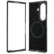 6. BMW M Leather Perforated Tricolor Stripe Metal Logos MagSafe Case for Samsung Galaxy Z Fold 8 Ultra - Black