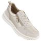 Women's leather low shoes in beige and gold eVento 9784