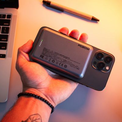 5. Dudao TGK1 power bank with MagSafe wireless charger 20W 10000mAh black (TGK1-black)