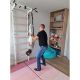 25. GYMNASTIC WOODEN AND METAL WALL BAR WITH METAL BAR AND ACCESSORIES FOR CHILDREN BENCHK 721W A076