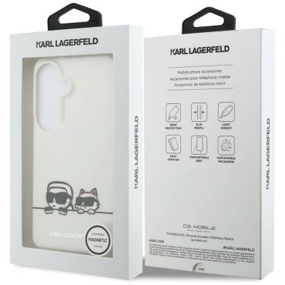 7. Karl Lagerfeld IML Peekaboo Karl&Choupette MagSafe Case for Samsung Galaxy S26 - Transparent