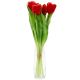 23. BOUQUET OF 7 RED TULIPS 31 CM LIKE LIFE SPRING DECORATION