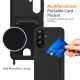 4. Samsung Galaxy A57 5G TPU Case with Card Holder and Crossbody Lanyard - Black