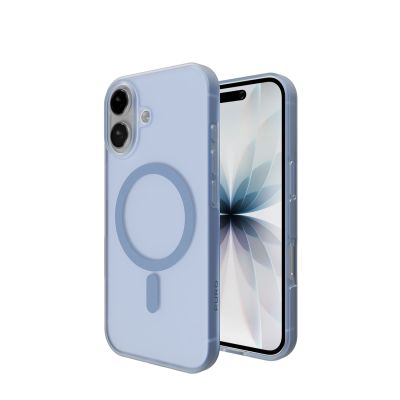 5. Puro Daylight Magsafe Compatible Silicone Case for iPhone 17 - Translucent Blue