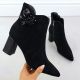 2. Women's leather ankle boots with a decorative heel S.Barski 52-686