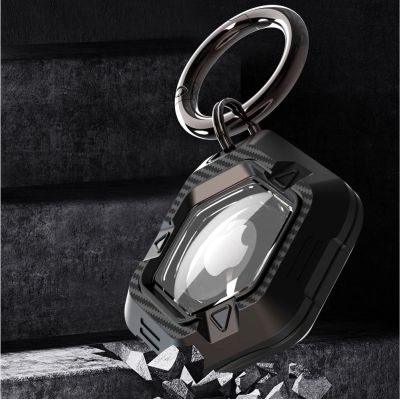 6. Tech-Protect Defense Case for Apple AirTag 1/2 - Black