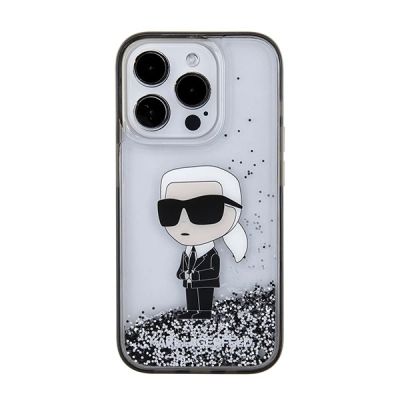 3. Karl Lagerfeld Liquid Glitter Ikonik case for iPhone 15 Pro - transparent