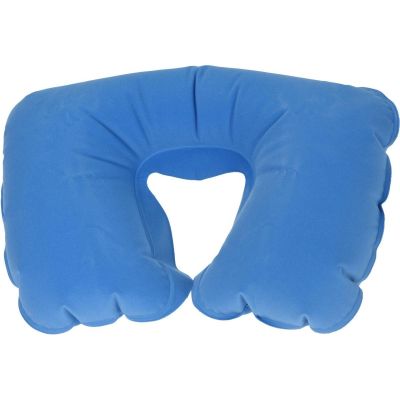 INFLATABLE TRAVEL PILLOW HEADREST BLUE