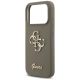 6. Guess Silicone Big 4G Script Case for iPhone 17 Pro - Brown