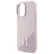 6. Karl Lagerfeld Silicone Shadow Metal Initial MagSafe iPhone 16 Case - Pink