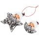 11. SET OF 3 PENDANTS STAR DOLLS SILVER SEQUINS