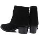 5. Women's leather cowboy boots with rolled-up upper, black Potocki JE19497
