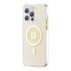 Kingxbar PQY Geek Series magnetic case for iPhone 14 Plus MagSafe gold