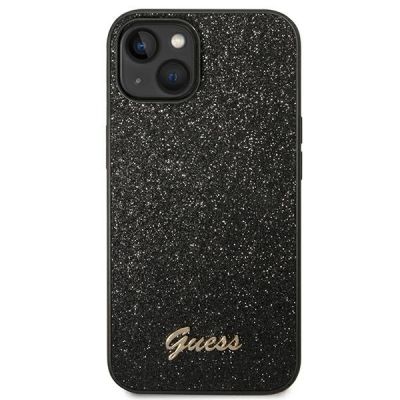 3. Guess Glitter Script Case for iPhone 14 Plus - Black