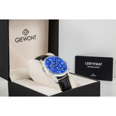 8. Giewont Chronograph Sapphire Silver Blue Men's Watch GW6260-A4