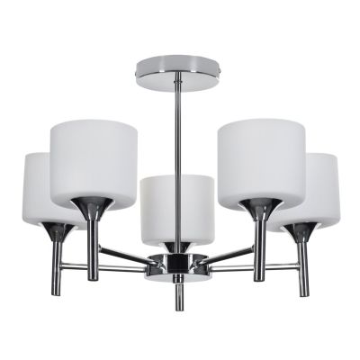 5. Classic chandelier ceiling hanging lamp Activejet MIRA Chrome 5xE27 for the living room
