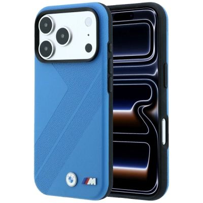 BMW M Tire Track Metal Logo MagSafe Case for iPhone 18 Pro Max / 17 Pro Max - Blue