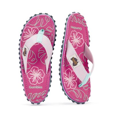 2. Gumbies Women's Flip-Flops ISLANDER FLIP-FLOP BLUSH HIBISCUS