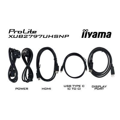 12. IIYAMA monitor 68.5cm (27") XUB2797UHSNP-B1 16:9 HDMI+DP+USB-C IPS