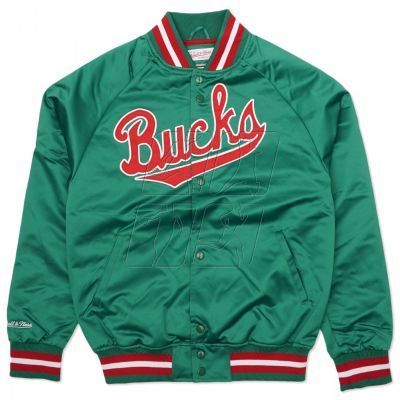 7. Mitchell &amp; Ness NBA Milwaukee Bucks Lightweight Jacket M STJKMG18013-MBUDKGN