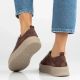 7. Women's brown leather sneakers on the platform Filippo DP7982