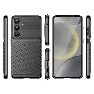 3. Thunder Case for Samsung Galaxy S25+ Silicone Armored Cover - Black