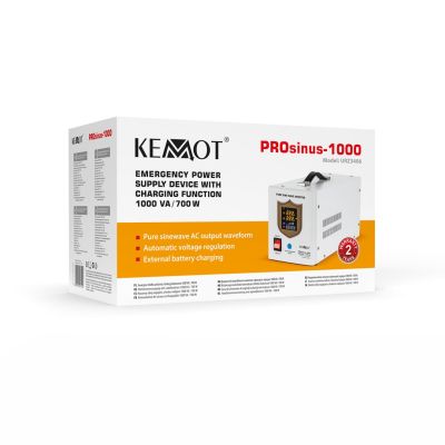 3. KEMOT PROsinus-1000 emergency power supply, pure sine wave converter with charging function 12V 230V 1000VA/700W