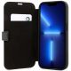 6. Case BMW BMBKP14L22RVSK iPhone 14 Pro 6.1" black/black bookcase Leather Stamp Blue Lines