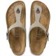 15. Birkenstock Gizeh Birko-Flor Nubuck Stone Regular Men's Flip-Flops Wide Gray (43391)