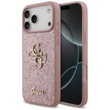 Guess Fixed Glitter Big 4G Case for iPhone 18 Pro Max / 17 Pro Max - Pink