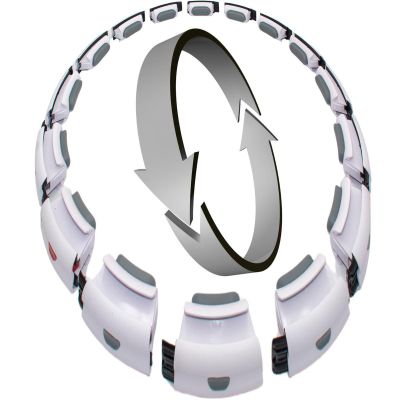 30. HULA HOP WITH MASSAGER, WEIGHT AND COUNTER, WHITE AND GREY ENERO FIT