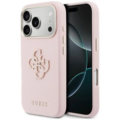 Guess FW Resin Logo Case for iPhone 17 Pro - Pink