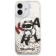 3. Karl Lagerfeld Liquid Glitter Choupette Logo MagSafe Case for iPhone 17 - Clear