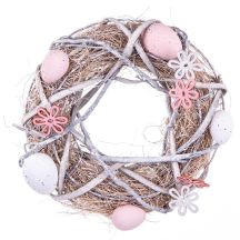 DECORATIVE WREATH GRAY DIAMETER 24CM