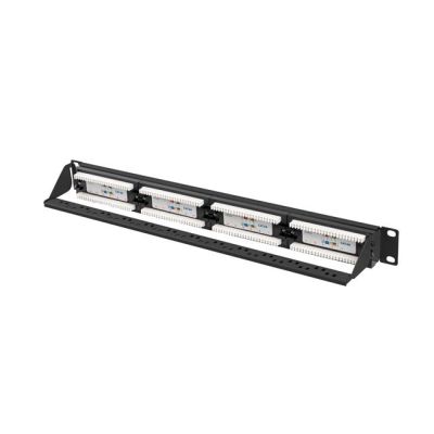 6. LANBERG PATCH PANEL 24 PORT 1U 19" CAT.6A UTP BLACK PPUA-1024-B