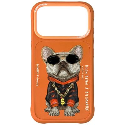 Nimmy Glasses Cool Dog Case for iPhone 17 Pro Max - Orange