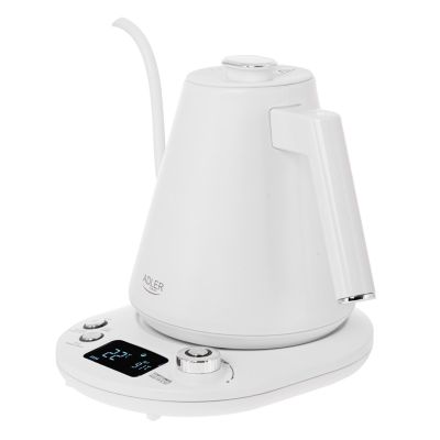 5. Adler AD 1349 electric kettle white with long spout 1.0L