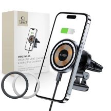 Tech-Protect MM15W-V5 Car Phone Holder with MagSafe 15W Inductive Charger for Air Vent - Black