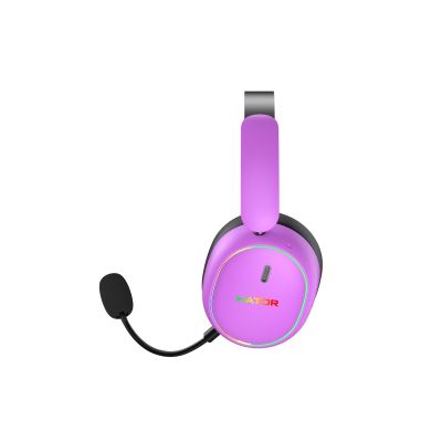 5. HATOR Phoenix 2 Wireless Wired & Wireless Headband Gaming Headset USB Type-C / USB Type-A Bluetooth Purple