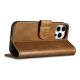 7. iCarer Oil Wax Wallet Case 2in1 Cover iPhone 14 Pro Anti-RFID Leather Flip Case Brown (WMI14220722-TN)